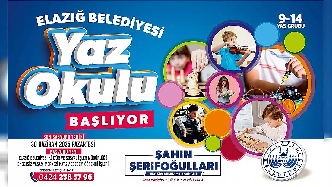 Elazığ Belediyesi yaz okulu başlıyor