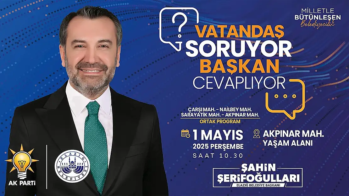 Başkan Şerifoğulları, vatandaşların sorularını yanıtlayacak
