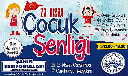Elazığ Belediyesi'nden 23 Nisan çocuk şenliği