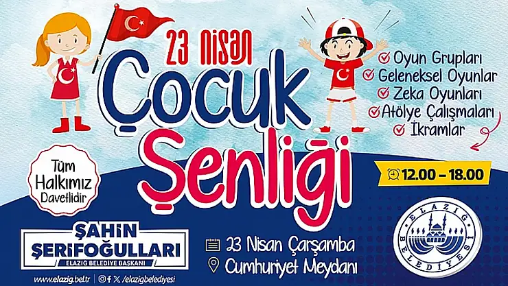 Elazığ Belediyesi'nden 23 Nisan çocuk şenliği
