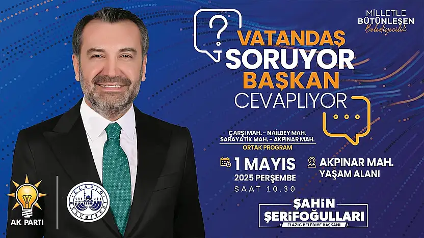 Başkan Şerifoğulları, vatandaşların sorularını yanıtlayacak